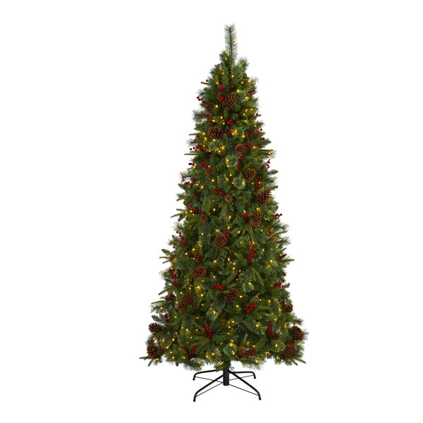 The Holiday Aisle® Green Pine Artificial Christmas Tree with Clear